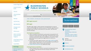 BPS Login Account | Bloomington Public Schools - District #271