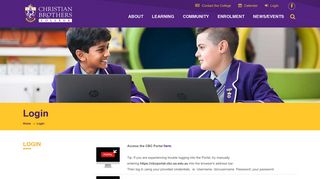 Login - Christian Brothers College