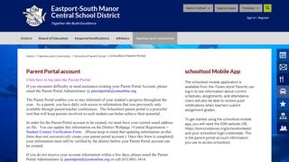 Schooltool Parent Portal - Eastport-South Manor Central School District