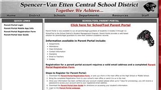SchoolTool Parent Portal - Spencer-Van Etten