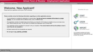 School Town of Munster - Employment Application - applitrack.com