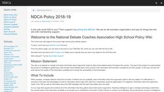 NDCA Policy 2018-19 - XWiki