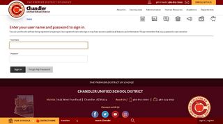 Sign In - Chandler Unified School District