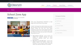 School Zone App - ClearWin Technologies