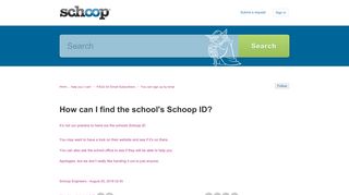 How can I find the school's Schoop ID? – Hmm ... help you I can!