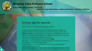 Schoop app for parents | Windsor Clive Primary School