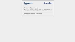 Cazenove Capital and Schroders Client Login