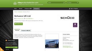 Schueco UK Ltd - RIBA Product Selector