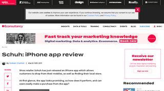 Schuh: iPhone app review – Econsultancy