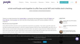 schuh and Purple work together to offer free social WiFi and mobile ...