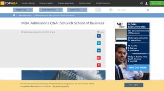 MBA Admissions Q&A: Schulich School of Business | TopMBA.com