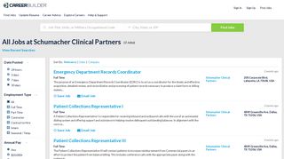 Work at Schumacher Clinical Partners | CareerBuilder