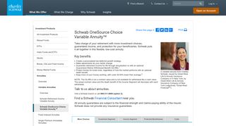 Schwab OneSource Choice Variable Annuity™ - Charles Schwab