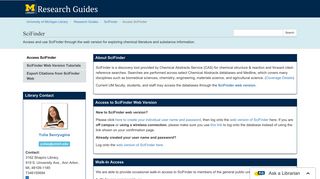 Access SciFinder - SciFinder - Research Guides at University of ...