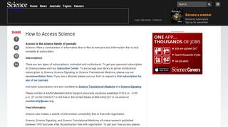 How to Access Science | Science | AAAS