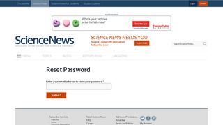 User account | Science News