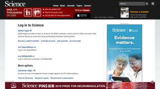 Log in to Science | Science