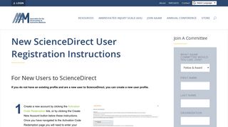 New ScienceDirect User Registration Instructions - Association for the ...