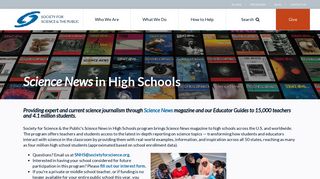 Science News in High Schools | Society for Science & the Public