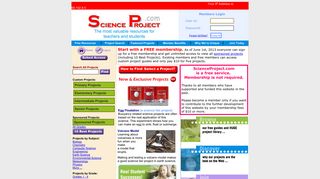 Science Project Ideas, information and support for Science Fair Projects