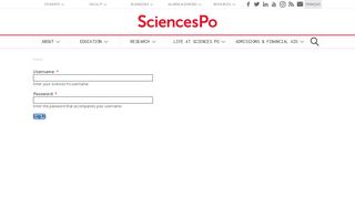 User account | Sciences Po