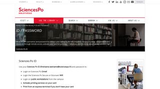 ID / Password | Sciences Po la bibliothèque
