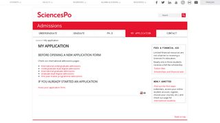 My application | Sciences Po Admissions
