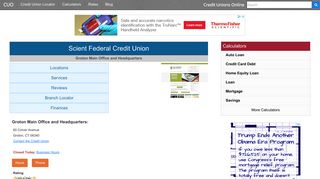 Scient Federal Credit Union - Groton, CT - Credit Unions Online