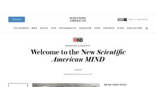 Welcome to the New Scientific American MIND - Scientific American