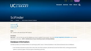 SciFinder | UCSB Library