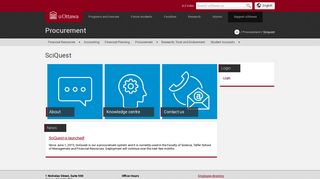 SciQuest - Procurement | University of Ottawa - uOttawa