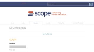 Member Login – SCOPE