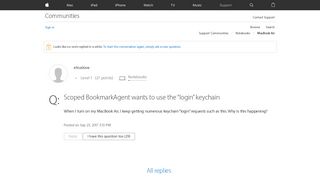 Scoped BookmarkAgent wants to use the “lo… - Apple Community