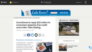 ScoreSense to repay $22 million to consumers duped by free credit ...