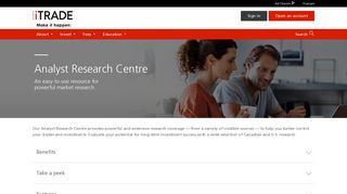 Analyst Research Centre - Scotia iTRADE