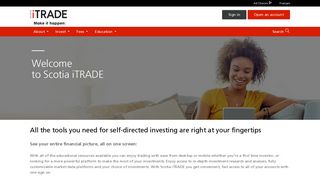 About iTRADE - Scotia iTRADE