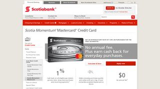Scotia Momentum Mastercard | Scotiabank