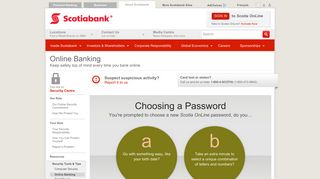 Security and Online Banking | Scotiabank