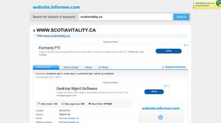 scotiavitality.ca at Website Informer. Visit Scotiavitality.