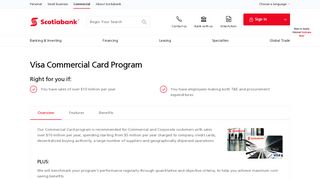 Visa Commercial Credit Card Program - Scotiabank