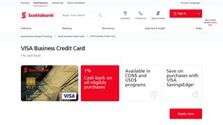 VISA Business Credit Card - Scotiabank