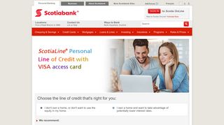 ScotiaLine with VISA Card Access | Scotiabank