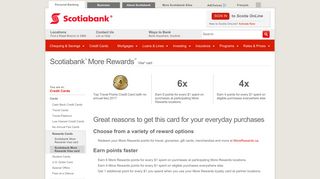 Scotiabank More Rewards Visa card | Scotiabank