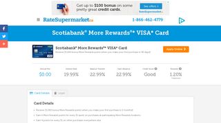 Scotiabank® More Rewards®* VISA* Card - RateSupermarket