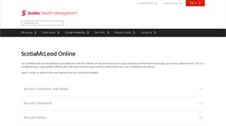 Scotiabank Wealth Management - ScotiaMcLeod Online