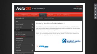 Backed by Scottish Pacific - FactorONE