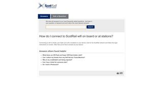 How do I connect to ScotRail wifi on board or at stations? - Service