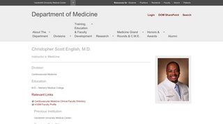 Christopher Scott English, M.D. | Department of Medicine