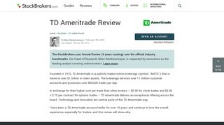 TD Ameritrade Review | StockBrokers.com
