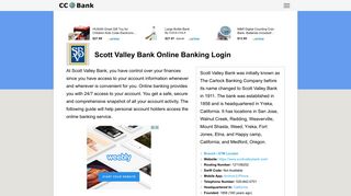 Scott Valley Bank Online Banking Login - CC Bank